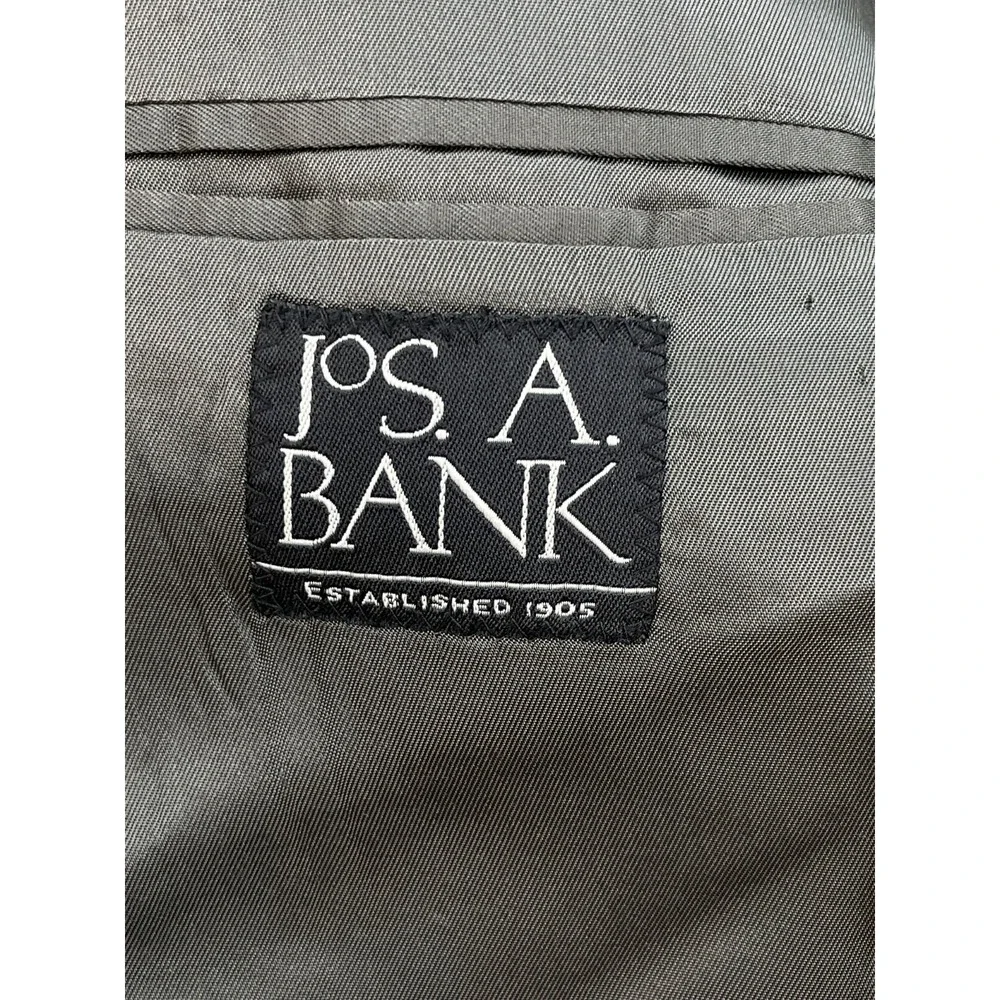 Jos A Bank Blazer Mens‎ 46R Plaid 100% Wool 2-Button Single Breast Lined